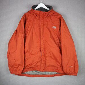 The North Face Orange Shell Packable Hooded Jacket Mens XXL